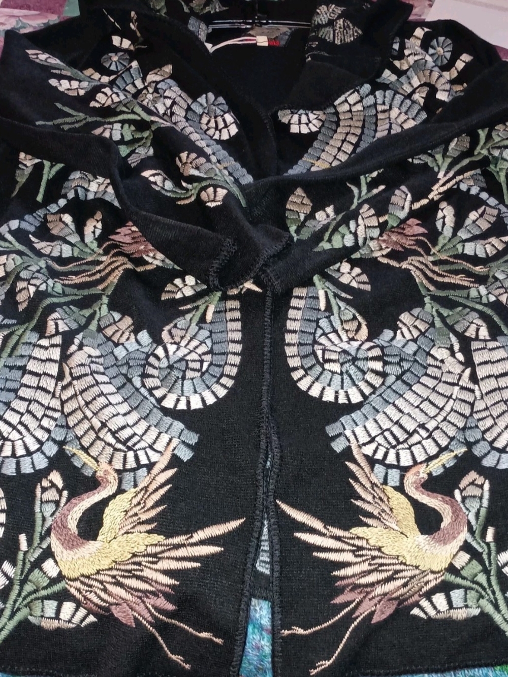 New Sz L Johnny Was Biya Ruth Embroidered Cardigan - Picture 7 of 11